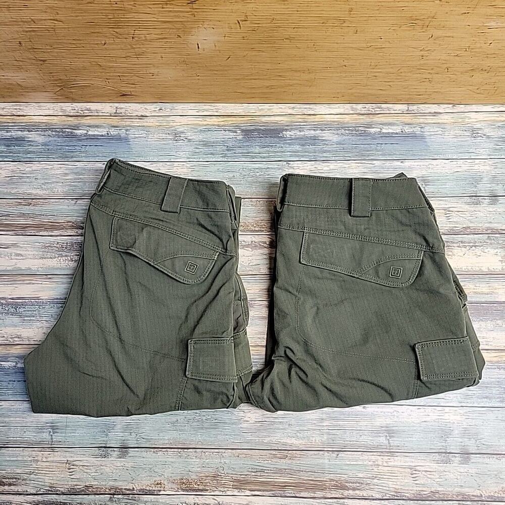 511 Tactical Pants Womens Size 10 Lot of 2 Green Cargo Baggy Ripstop